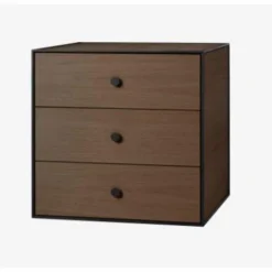 Pamono 49 Black Ash Frame Box with 3 Drawers by Lassen><noscript><img width=