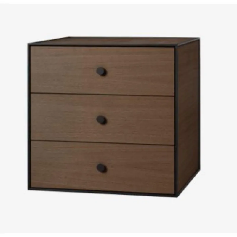 Pamono 49 Black Ash Frame Box with 3 Drawers by Lassen> Trunks, Crates & Baskets