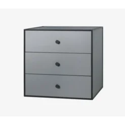 Pamono 49 Black Ash Frame Box with 3 Drawers by Lassen><noscript><img width=