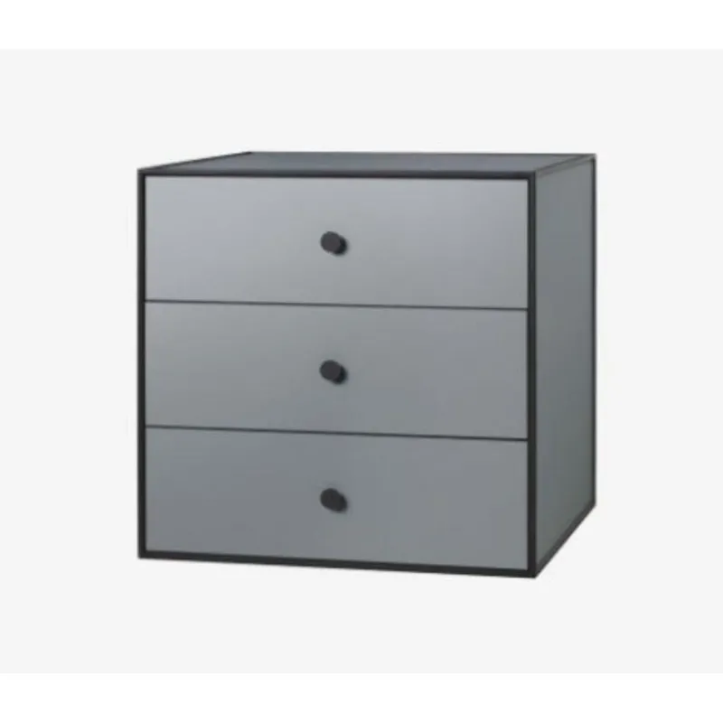 Pamono 49 Black Ash Frame Box with 3 Drawers by Lassen> Trunks, Crates & Baskets