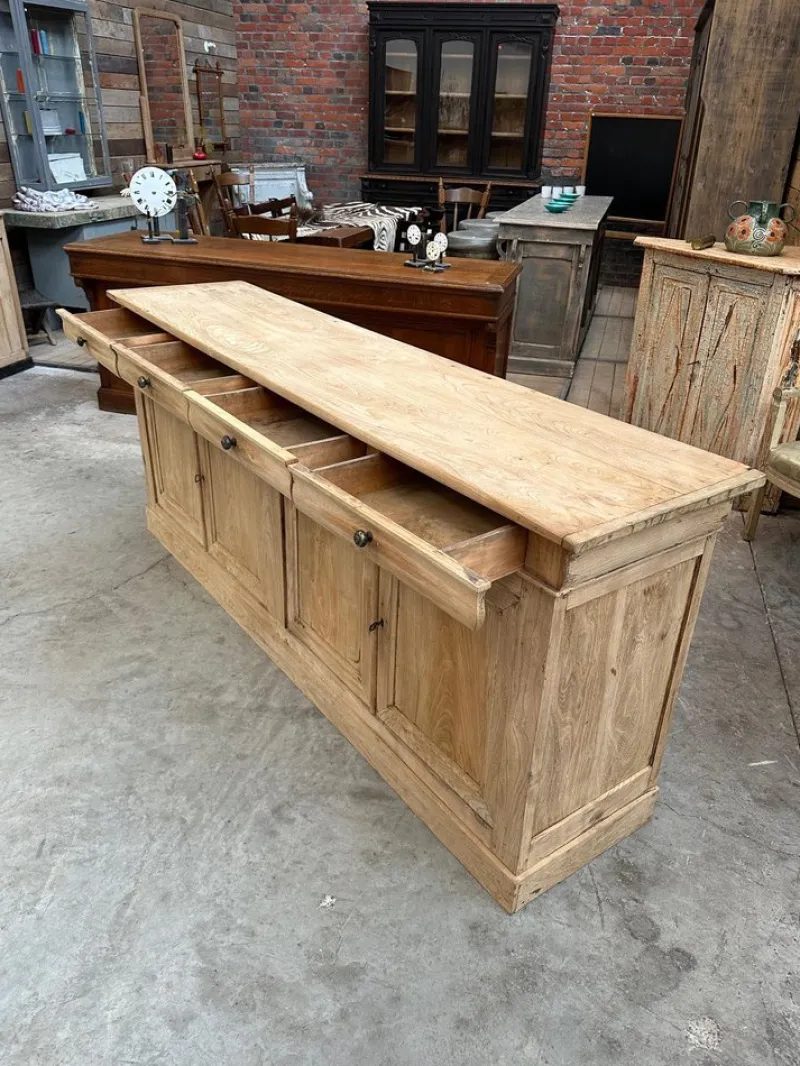 Pamono 4 Door Elm Sideboard, 19th Century> Sideboards & Buffets