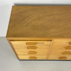 Pamono 16 Drawer Oak Shop Counter, 1950s><noscript><img width=