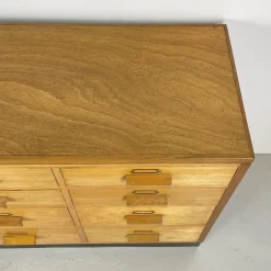 Pamono 16 Drawer Oak Shop Counter, 1950s><noscript><img width=