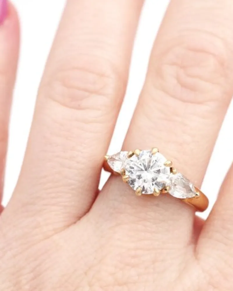 Pamono 18 Karat Gold and Diamond Engagement Ring> Rings