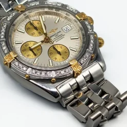 Online Pamono 18 Karat Gold Crosswind Watch with Diamonds from Breitling