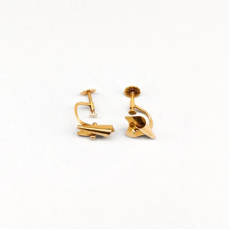 Pamono 18 Karat Gold Earrings, Set of 2> Earrings