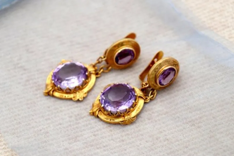 Hot Pamono 18 Karat Gold Earrings with Reliefs, Set of 2