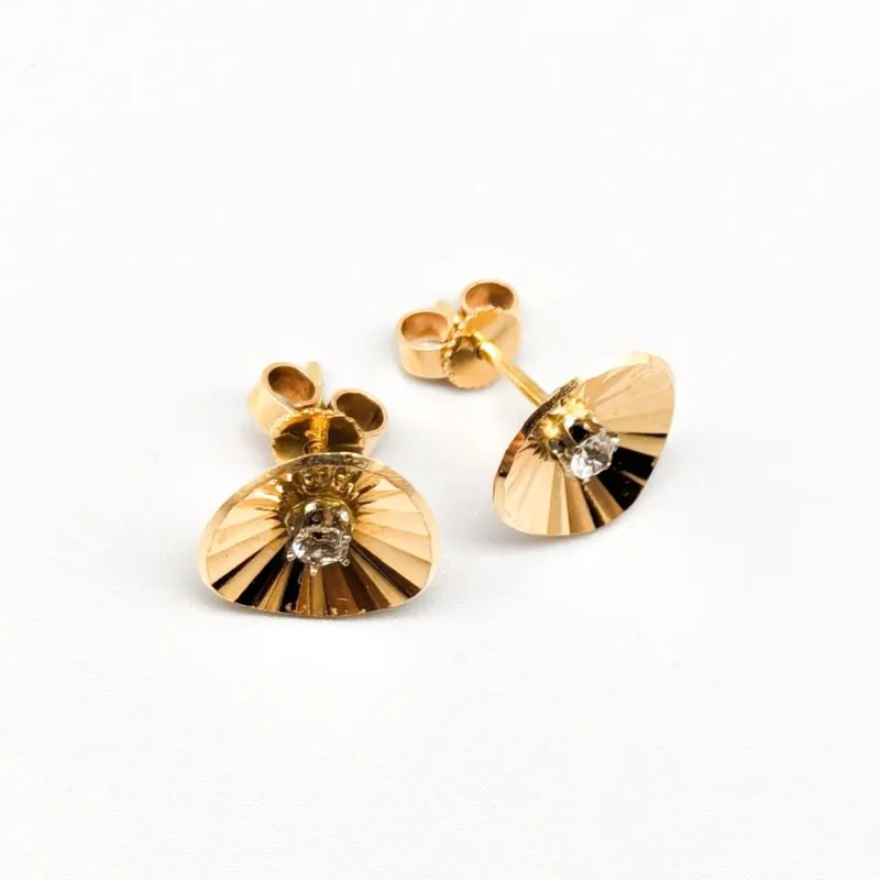 Pamono 18 Karat Gold Earrings with Stones, Set of 2> Earrings