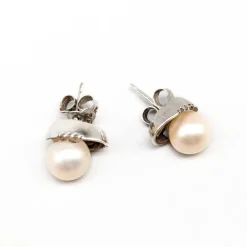 Outlet Pamono 18 Karat Gold Earrings with Diamonds, Set of 2