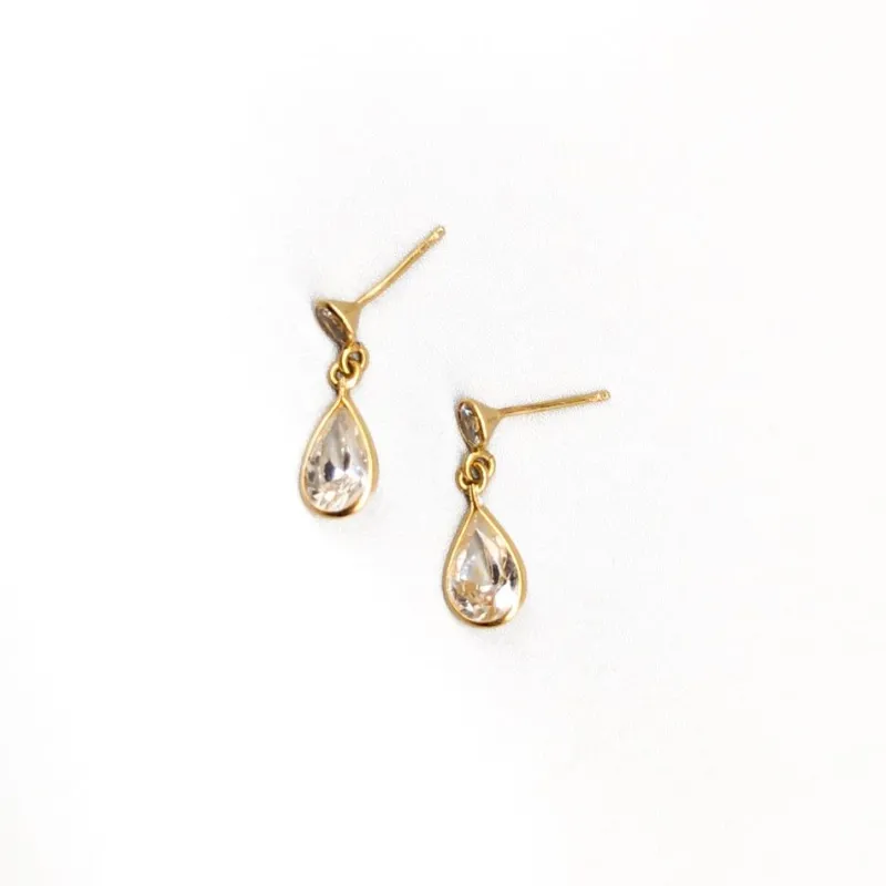 Pamono 18 Karat Gold Earrings with Stones, Set of 2> Earrings