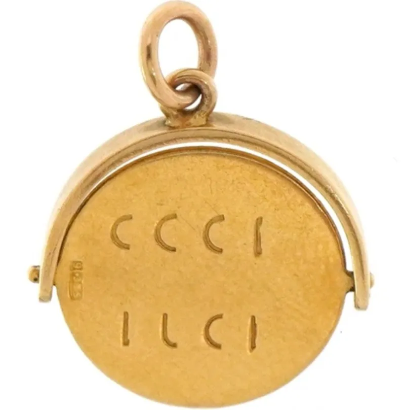 Discount Pamono 9 Karat Gold Good Luck Spinner Charm, 1950s