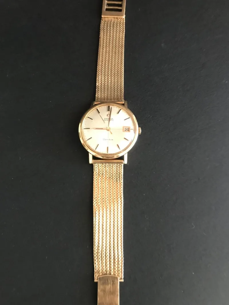 Hot Pamono 18 Karat Gold KLTS Omega Watch from Omega, 1950s
