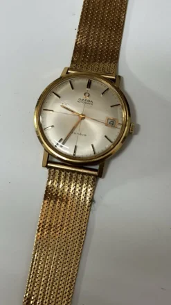 Hot Pamono 18 Karat Gold KLTS Omega Watch from Omega, 1950s
