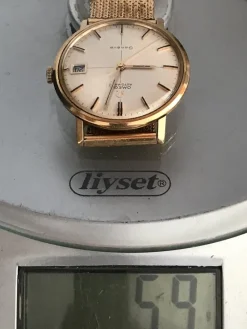 Hot Pamono 18 Karat Gold KLTS Omega Watch from Omega, 1950s