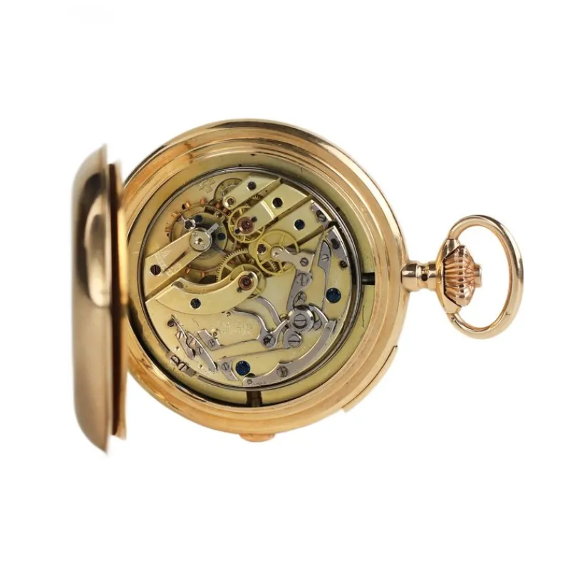 Pamono 14 Karat Gold Pocket Watch with Repeater from Reyem Frères Locle, Switzerland, 1900s> Watches