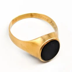 Pamono 18 Karat Gold Signet Ring with Onyx> Rings