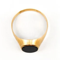 Pamono 18 Karat Gold Signet Ring with Onyx><noscript><img width=