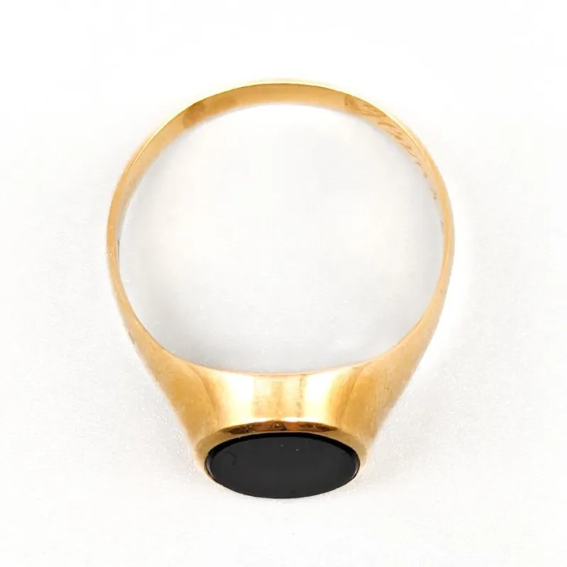 Pamono 18 Karat Gold Signet Ring with Onyx> Rings