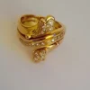 Clearance Pamono 18 Karat Gold Snake Ring with Diamonds, 2000s