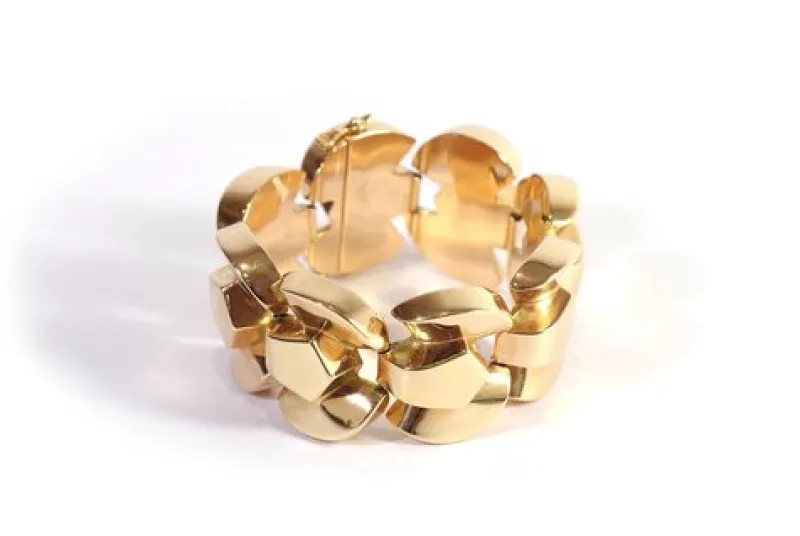 Pamono 18 Karat Gold Tank Bracelet