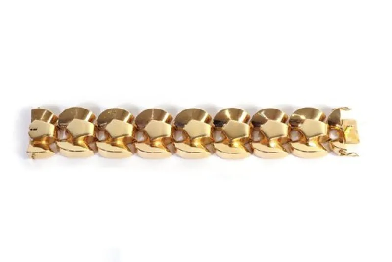Pamono 18 Karat Gold Tank Bracelet
