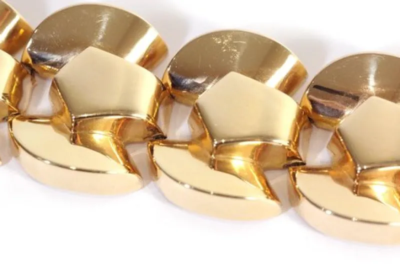 Pamono 18 Karat Gold Tank Bracelet