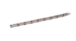 Hot Pamono 18 Karat White and Yellow Gold Bracelet with Rubies and Diamonds