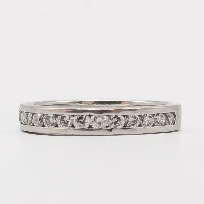Pamono 18 Karat White Gold Alliance Ring with Diamonds> Rings