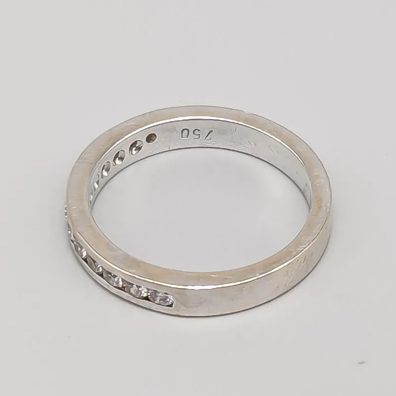 Pamono 18 Karat White Gold Alliance Ring with Diamonds> Rings
