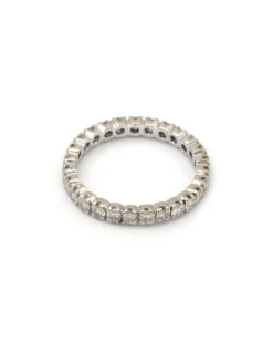 Online Pamono 18 Karat White Gold and Diamond Eternity Ring