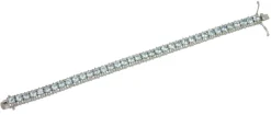 Pamono 18 Karat White Gold Bracelet with Aquamarine and Diamonds> Bracelets
