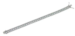 Pamono 18 Karat White Gold Bracelet with Aquamarine and Diamonds><noscript><img width=