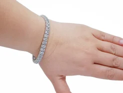 Pamono 18 Karat White Gold Bracelet with Aquamarine and Diamonds><noscript><img width=