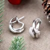 Outlet Pamono 18 Karat White Gold Earrings with Brilliant-Cut Diamonds, Set of 2