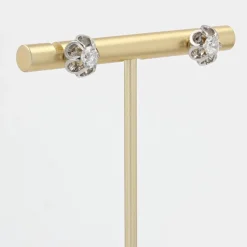 Pamono 18 Karat White Gold Earrings, 1920s, Set of 2><noscript><img width=