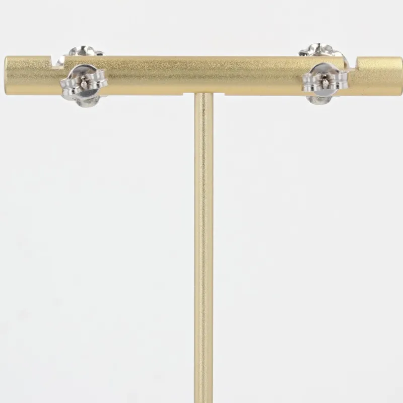 Pamono 18 Karat White Gold Earrings, 1920s, Set of 2> Earrings