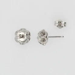 Pamono 18 Karat White Gold Earrings, 1920s, Set of 2><noscript><img width=