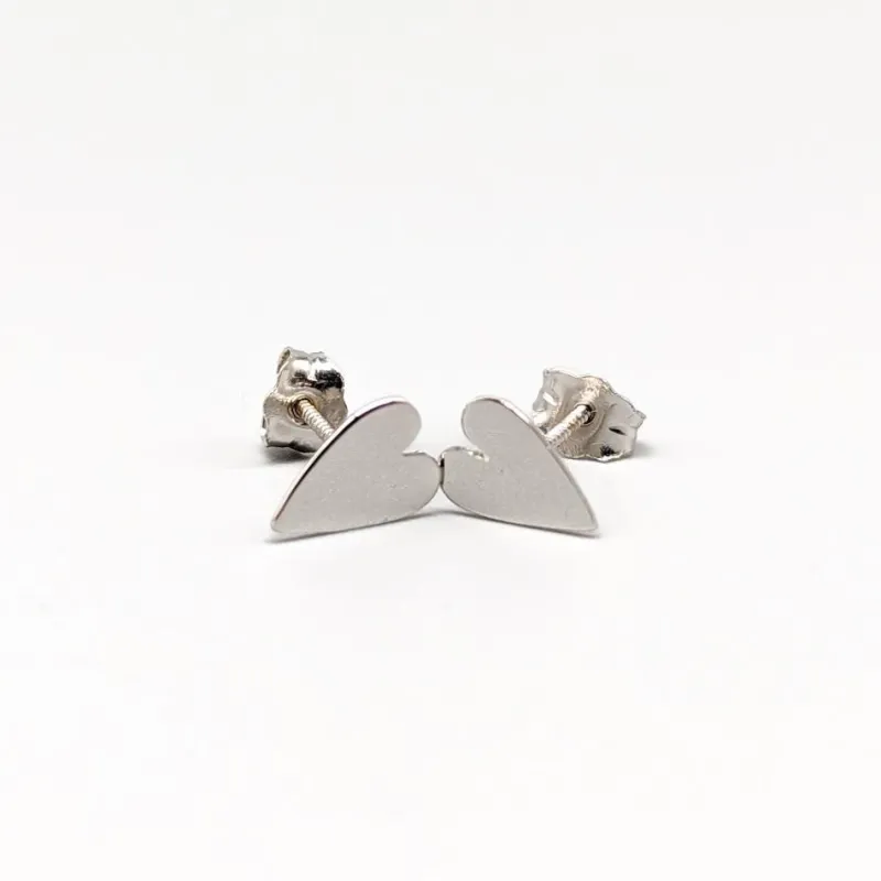 Pamono 18 Karat White Gold Heart Earrings, Set of 2> Earrings
