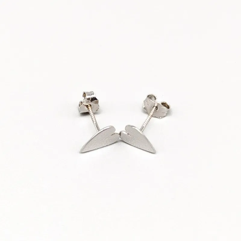 Pamono 18 Karat White Gold Heart Earrings, Set of 2> Earrings
