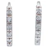 Outlet Pamono 18 Karat White Gold Hoop Earrings with Diamonds, Set of 2