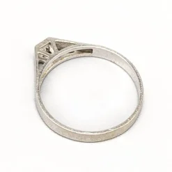 Clearance Pamono 18 Karat White Gold Ring with Diamond