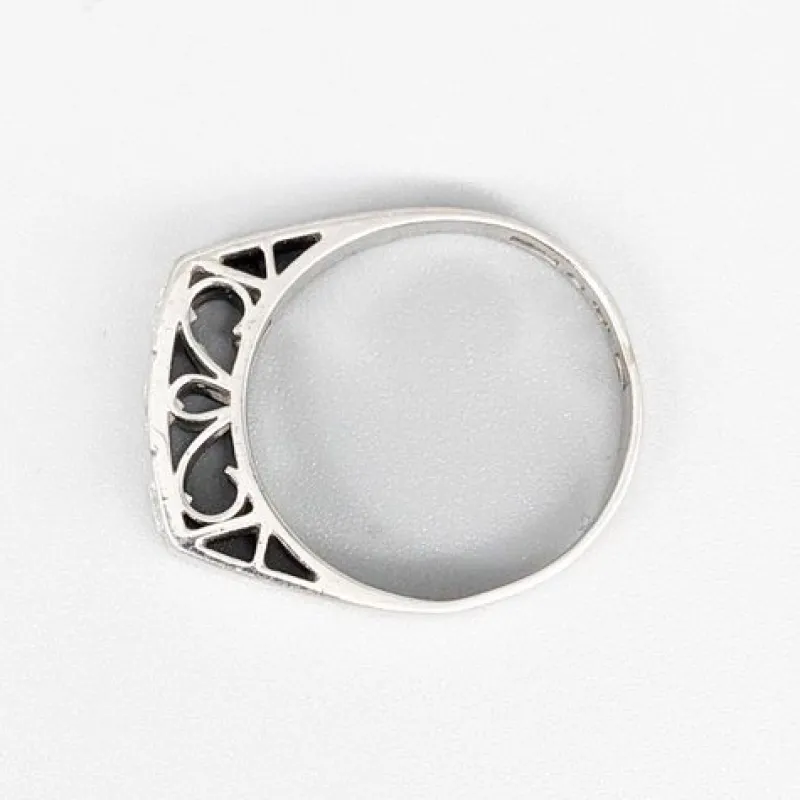 Pamono 14 Karat White Gold Ring with Diamonds> Rings