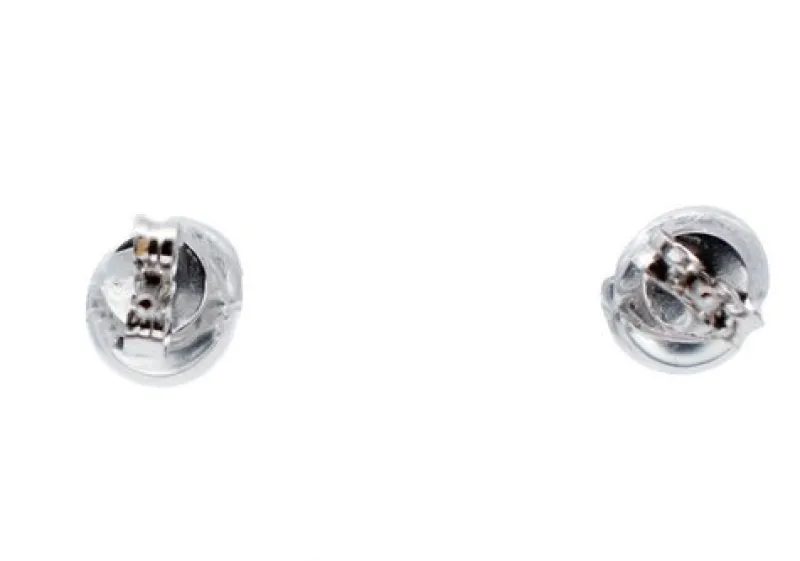 Clearance Pamono 18 Karat White Gold Stud Earrings with Rubies and Diamonds, Set of 2