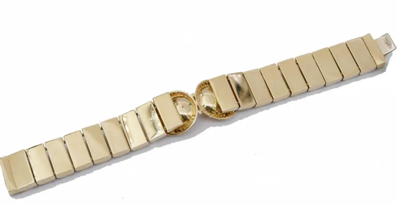Clearance Pamono 18 Karat Yellow Gold Bracelet with Diamonds