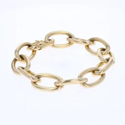 Pamono 18 Karat Yellow Gold Convict Mesh Bracelet, 1960s><noscript><img width=