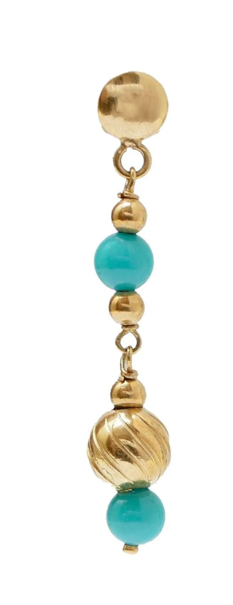 Pamono 18 Karat Yellow Gold Earrings with Stones, Set of 2> Earrings