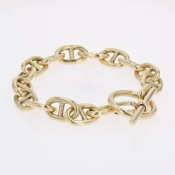 Pamono 18 Karat Yellow Gold Navy Mesh Bracelet, 1960s><noscript><img width=