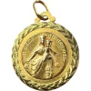 Online Pamono 18 Karat Yellow Gold Notre Dame de Mont Carmel Sacred Heart Medal Pendant by E. Dropsy, 1890s