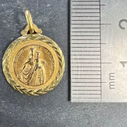 Online Pamono 18 Karat Yellow Gold Notre Dame de Mont Carmel Sacred Heart Medal Pendant by E. Dropsy, 1890s