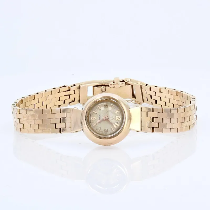 Outlet Pamono 18 Karat Yellow Gold Omega Ladys Watch, France, 1960s